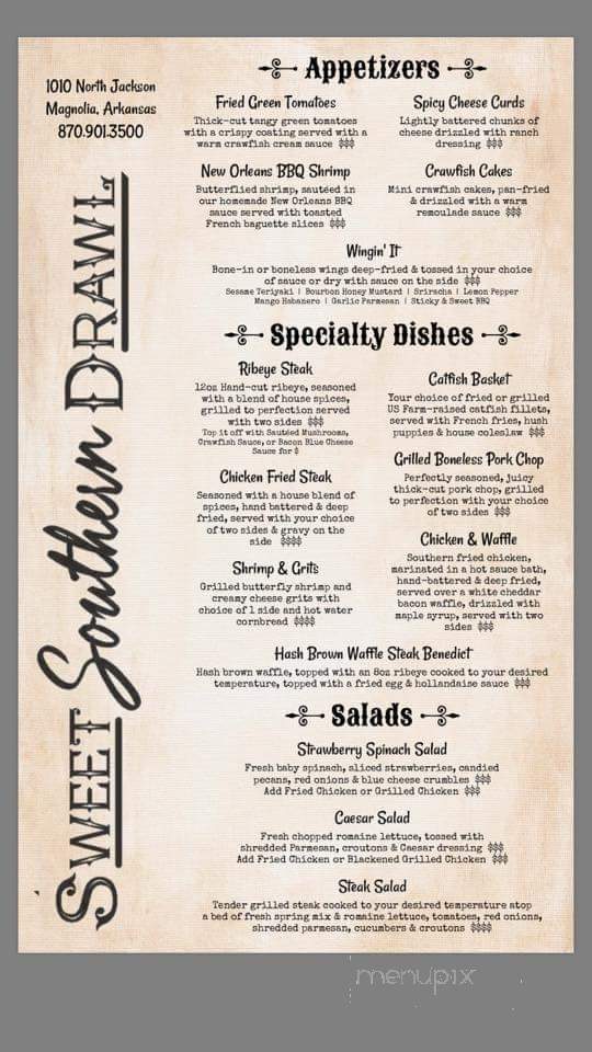 Sweet Southern Drawl - Magnolia, AR menu_pic