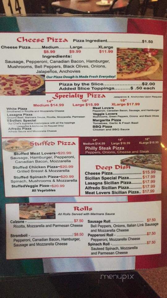 Two Brothers Italian - Magnolia, AR menu_pic
