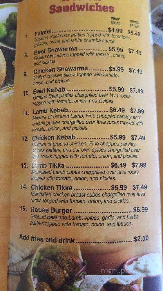 K-fash Mediterranean Cuisine - Fayetteville, AR menu_pic