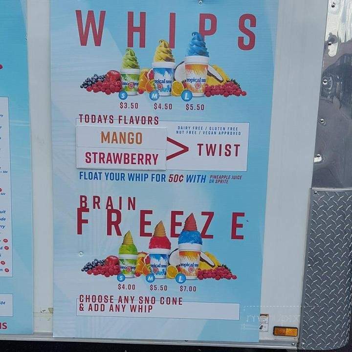 Brain Freeze Sno & Whips - Bentonville, AR menu_pic