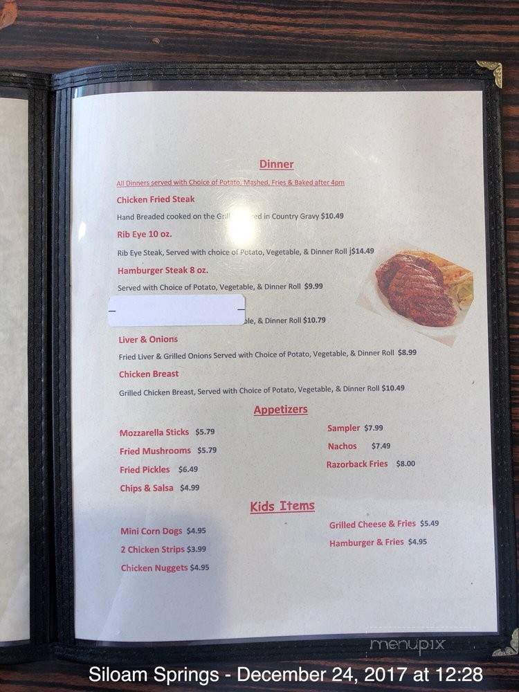 E&L's Cafe - Siloam Springs, AR menu_pic