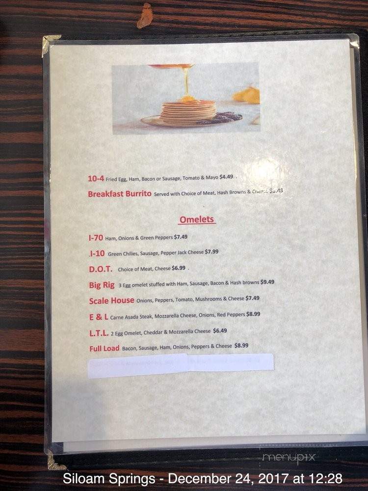 E&L's Cafe - Siloam Springs, AR menu_pic