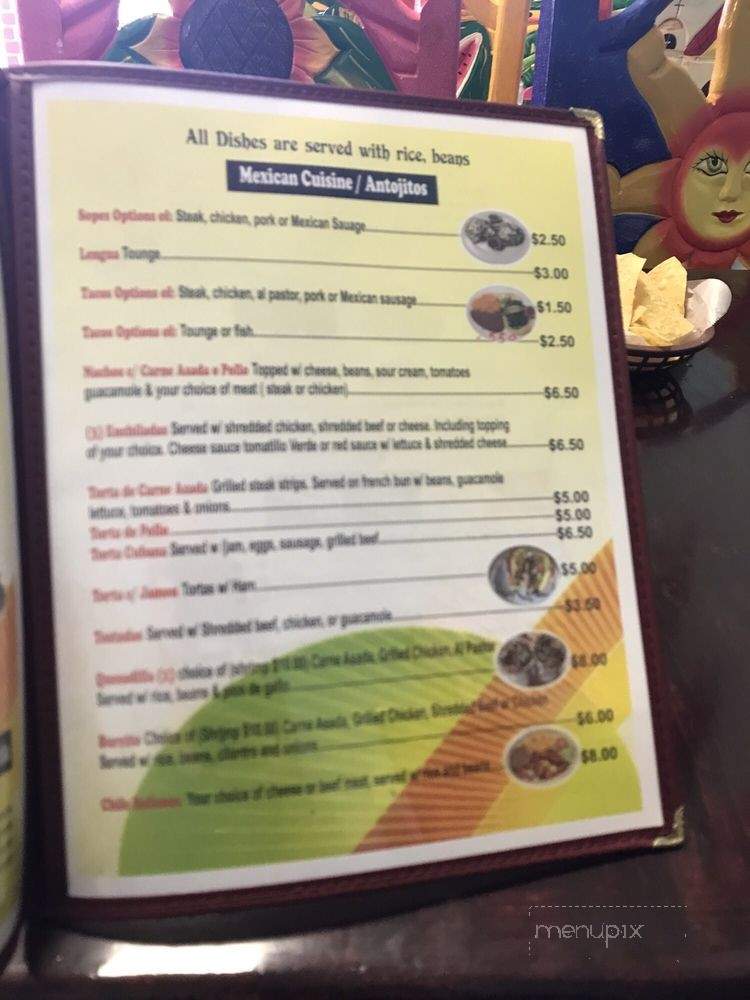 El Santaneco - Springdale, AR menu_pic