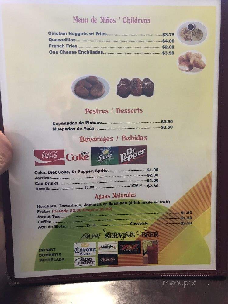 El Santaneco - Springdale, AR menu_pic