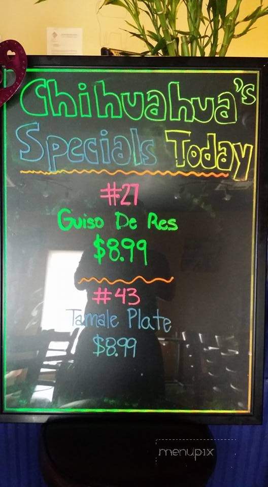 Chihuahuas Mexican Grill - West Fork, AR menu_pic