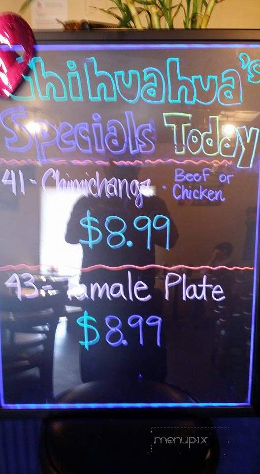 Chihuahuas Mexican Grill - West Fork, AR menu_pic