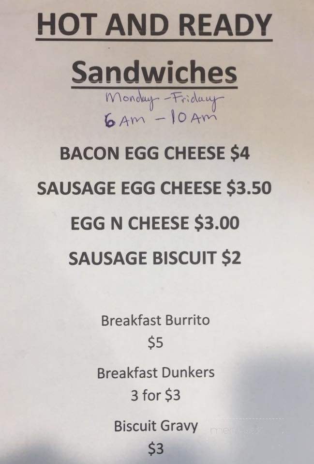 Why Not Cafe - West Fork, AR menu_pic