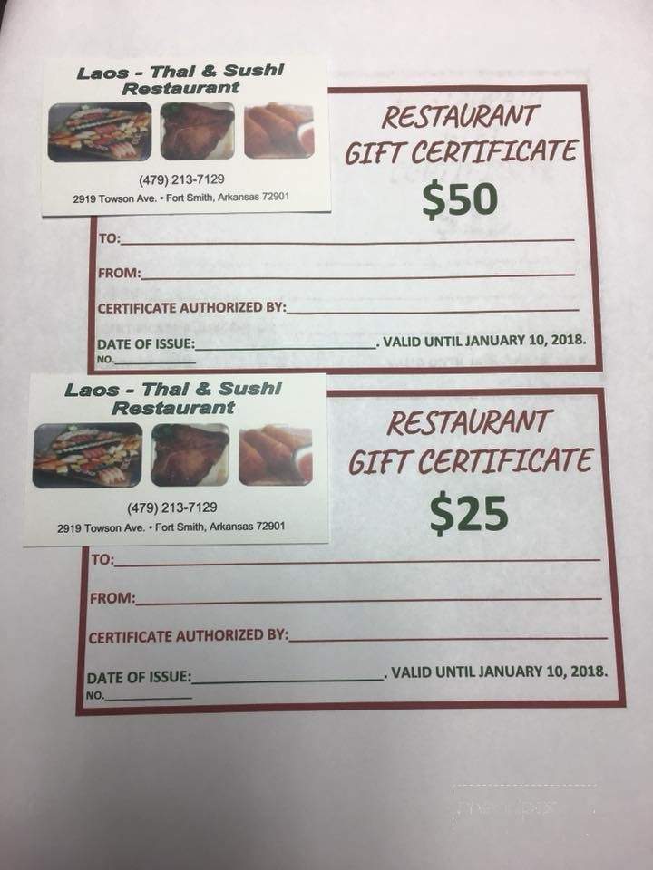 Laos - Fort Smith, AR menu_pic