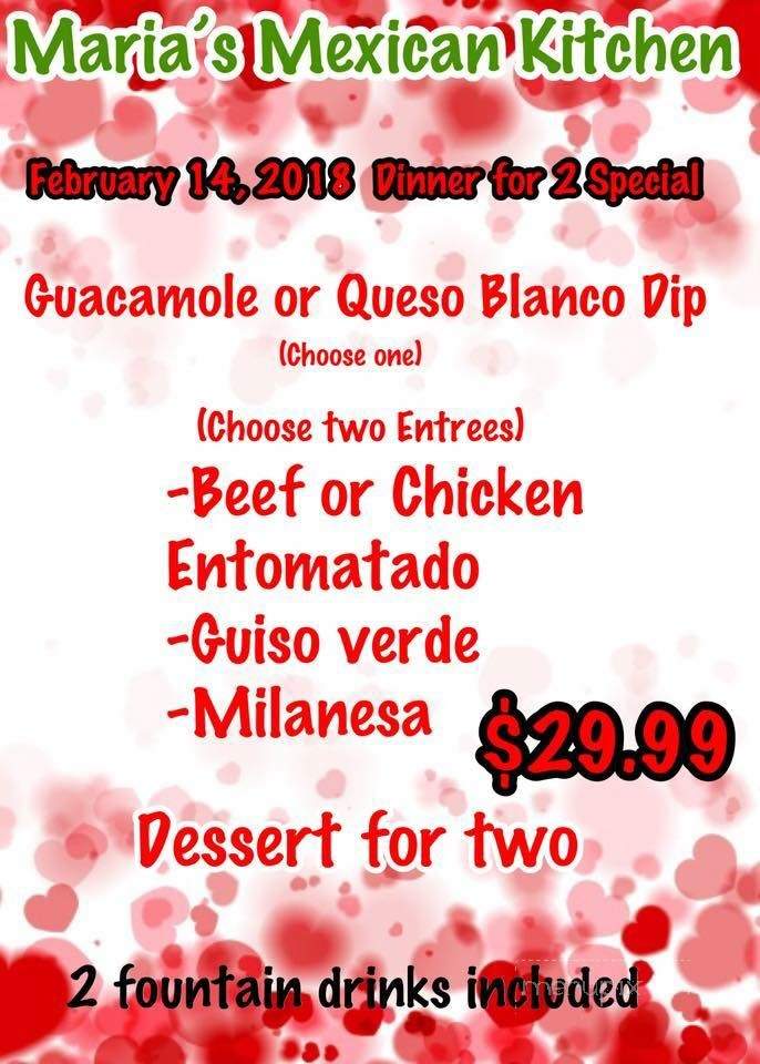 Maria's Mexican Kitchen - Chickasha, OK menu_pic