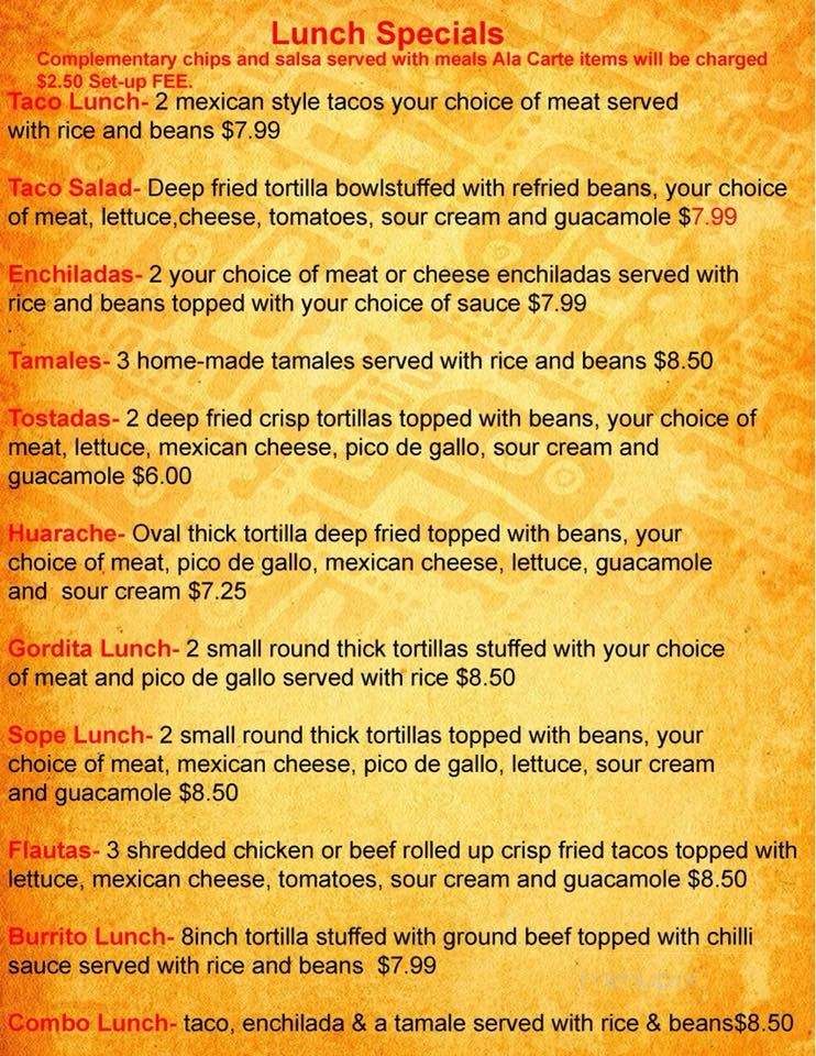 Maria's Mexican Kitchen - Chickasha, OK menu_pic