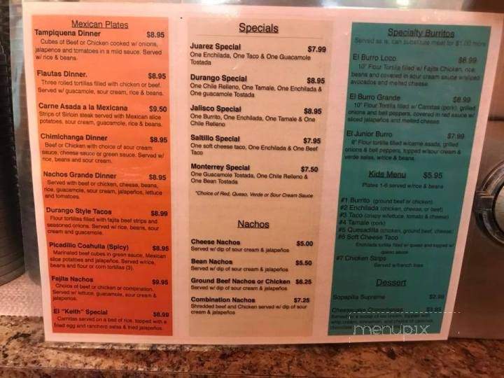 La Posada - Choctaw, OK menu_pic