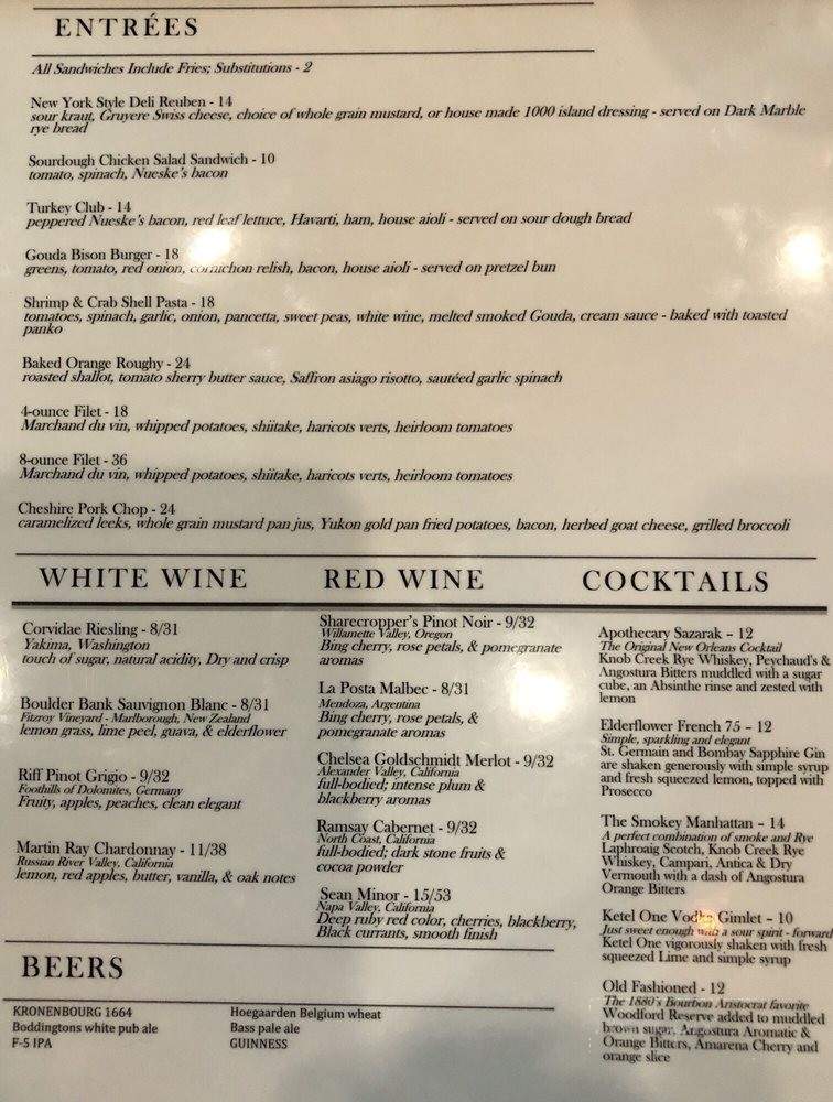 Bistro 22 - Edmond, OK menu_pic