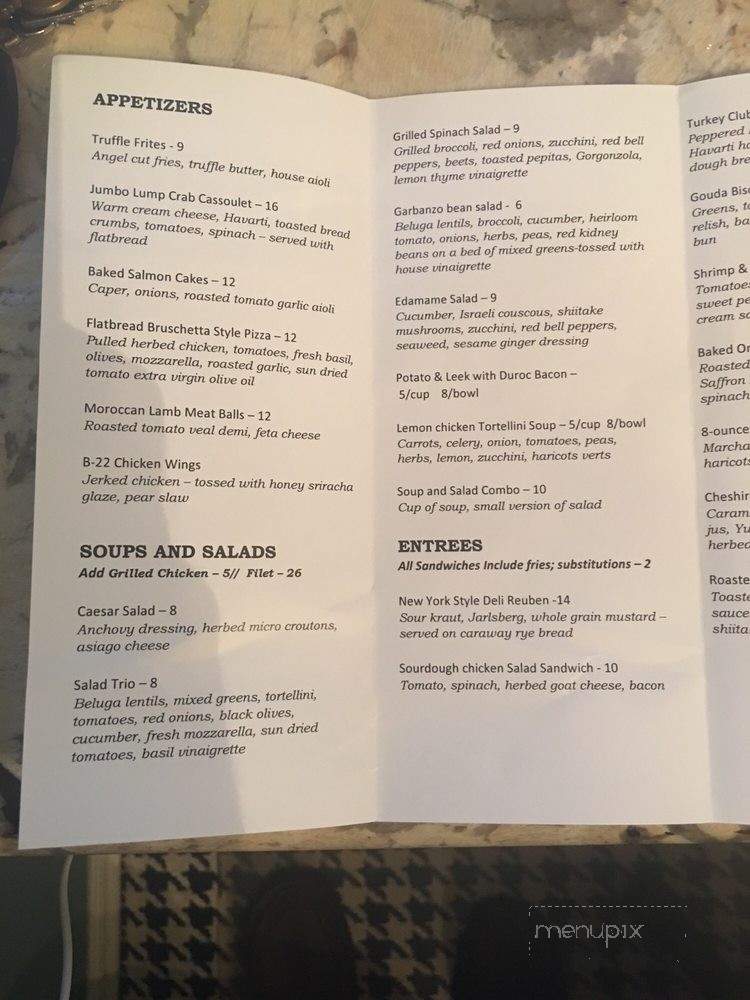 Bistro 22 - Edmond, OK menu_pic