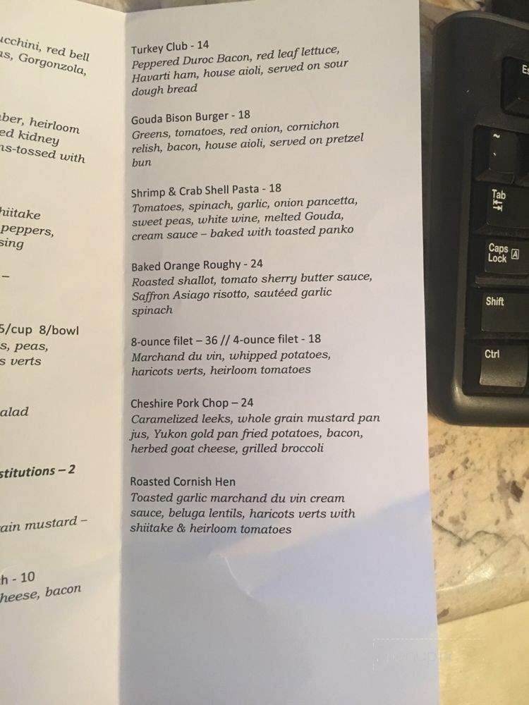 Bistro 22 - Edmond, OK menu_pic