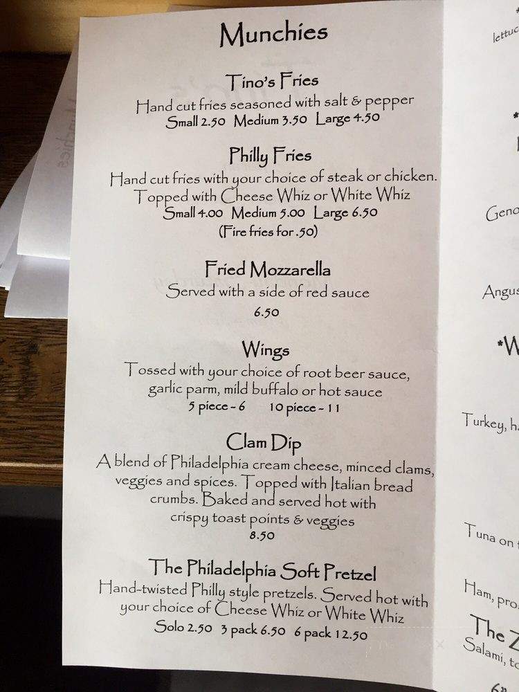 Tino's Italian Eats and Sweets - Norman, OK menu_pic