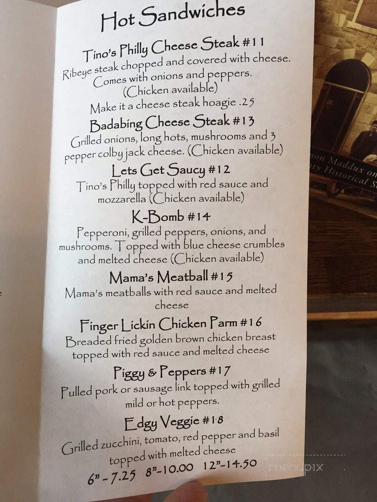 Tino's Italian Eats and Sweets - Norman, OK menu_pic