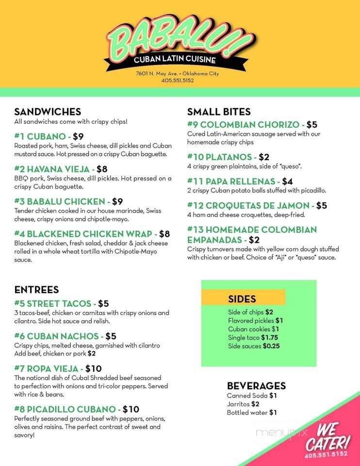 Babalu Cuban Latin Cusine - Oklahoma City, OK menu_pic
