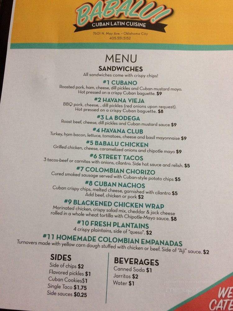 Babalu Cuban Latin Cusine - Oklahoma City, OK menu_pic