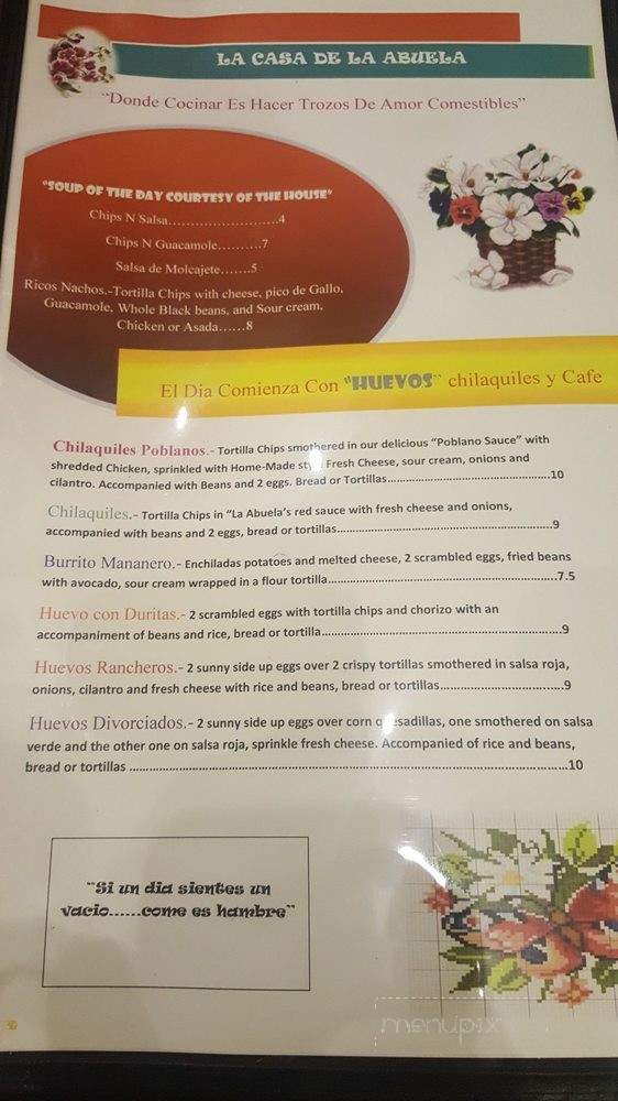 La Casa de la Abuela - Oklahoma City, OK menu_pic