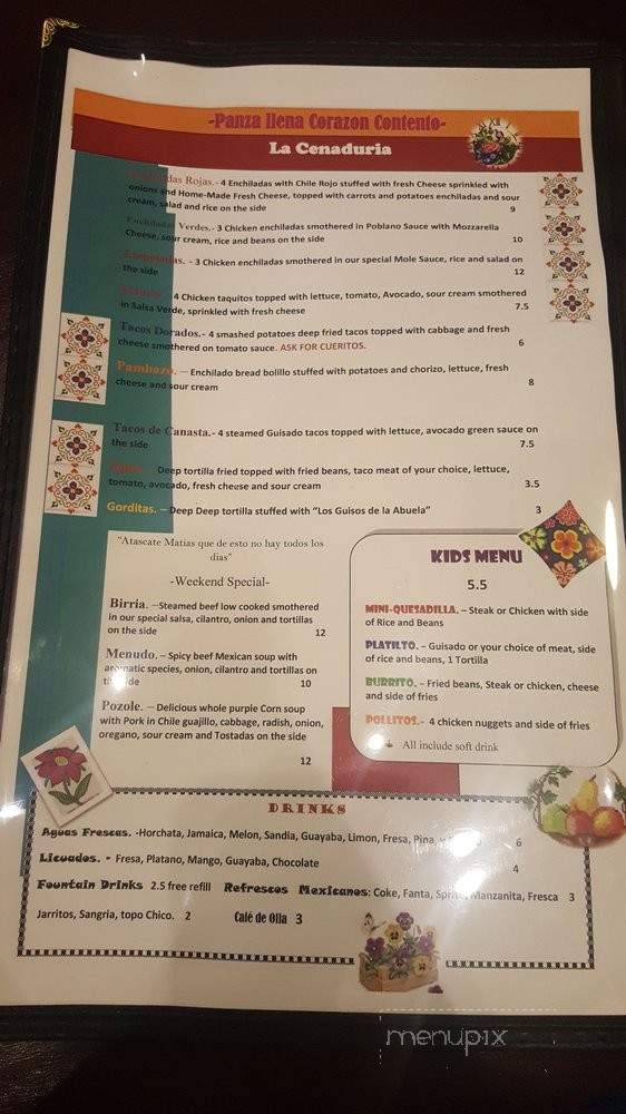 La Casa de la Abuela - Oklahoma City, OK menu_pic