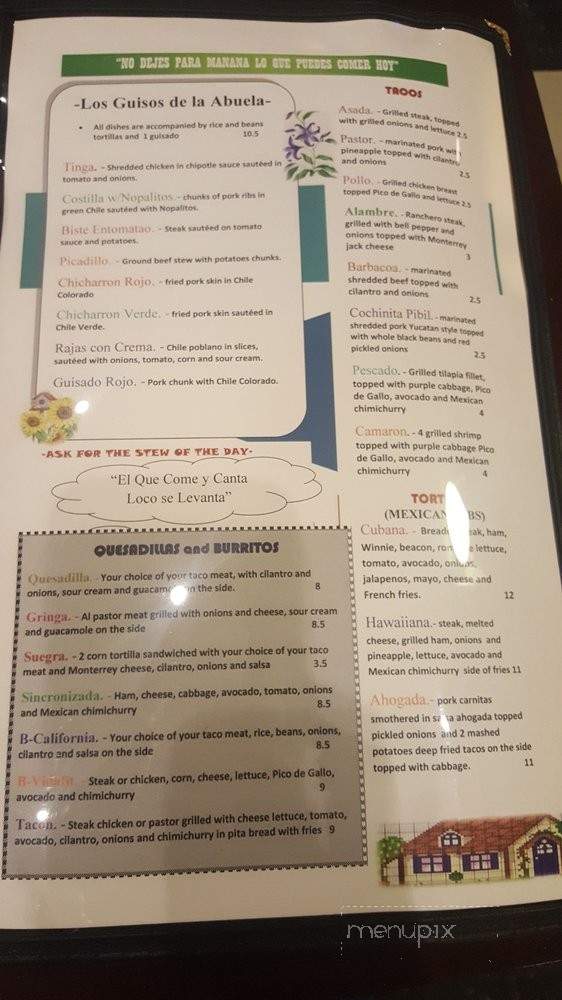 La Casa de la Abuela - Oklahoma City, OK menu_pic