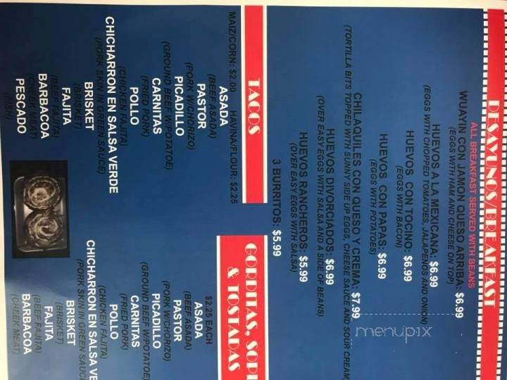 Taco's La Palma - Ardmore, OK menu_pic