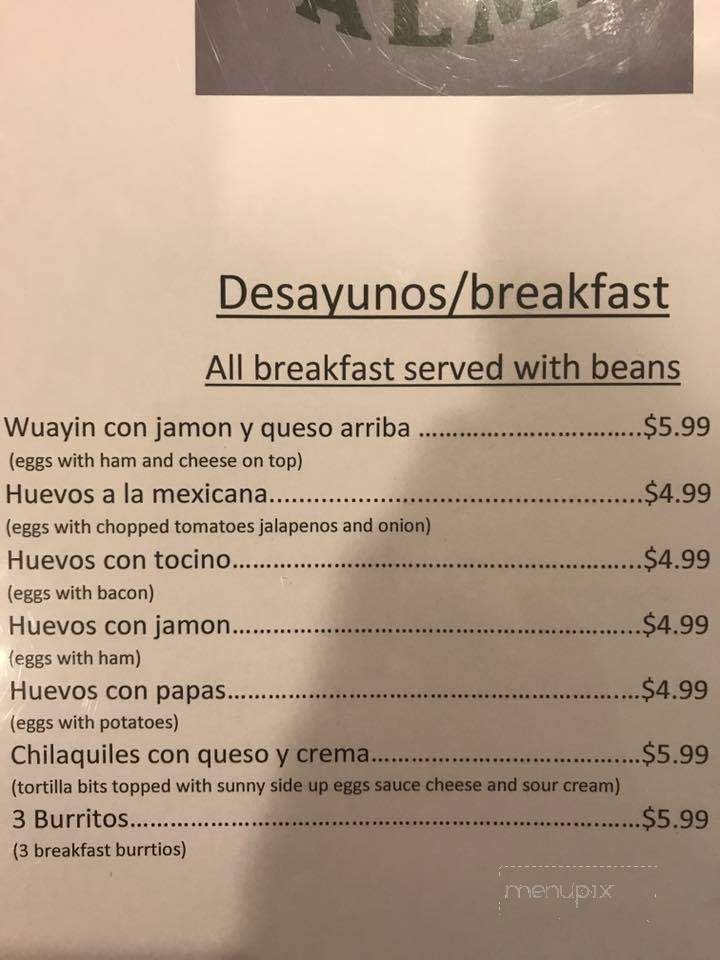 Taco's La Palma - Ardmore, OK menu_pic