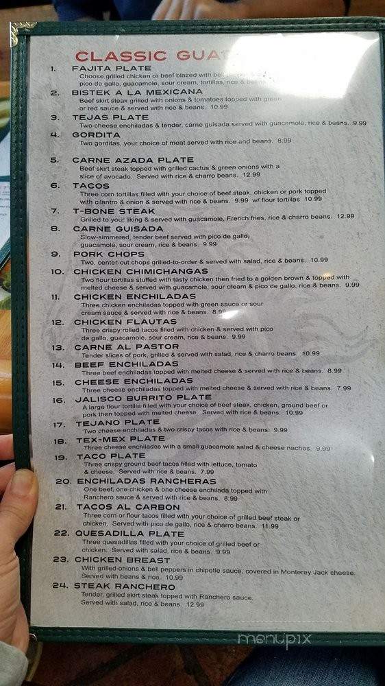 El Jaliciense - Lawton, OK menu_pic