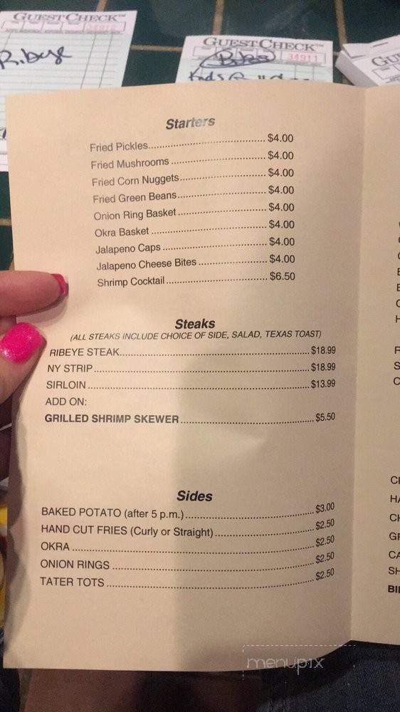 81 Grill And Bar - Hennessey, OK menu_pic