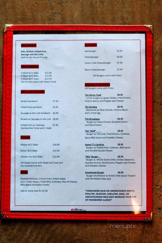 Oklahoma Smoke BBQ - Hooker, OK menu_pic