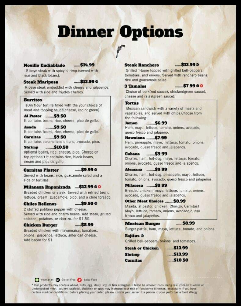 Jefe's Mexican Cocina and Cantina - Broken Arrow, OK menu_pic