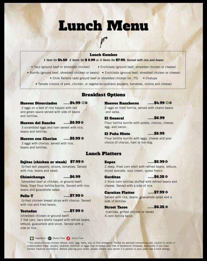 Jefe's Mexican Cocina and Cantina - Broken Arrow, OK menu_pic