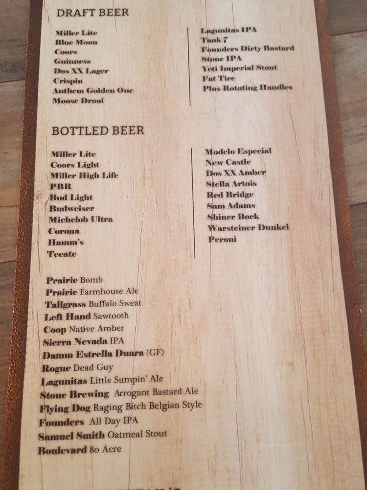 The LODGE Eatery and Pub - Catoosa, OK menu_pic
