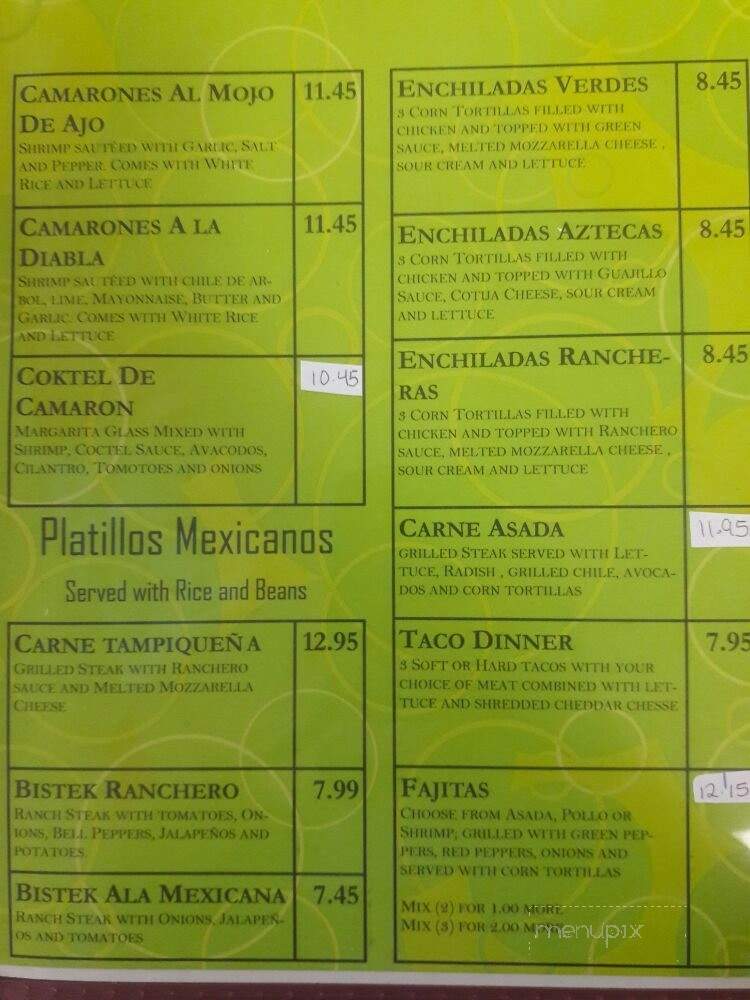 El Taco Nazo - Tulsa, OK menu_pic
