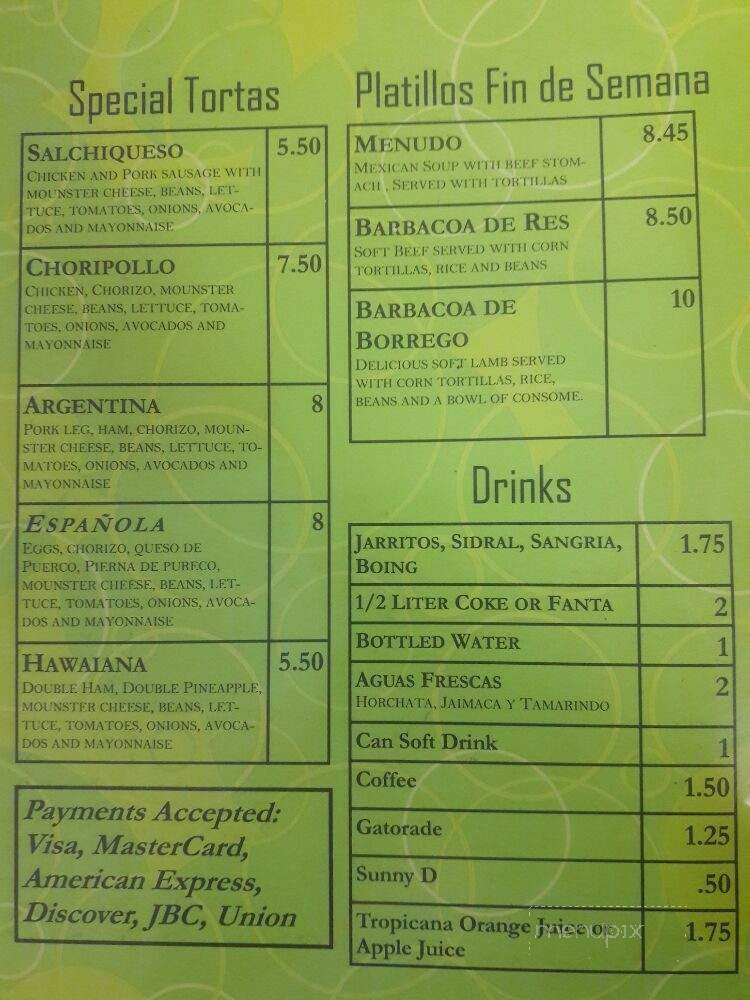 El Taco Nazo - Tulsa, OK menu_pic