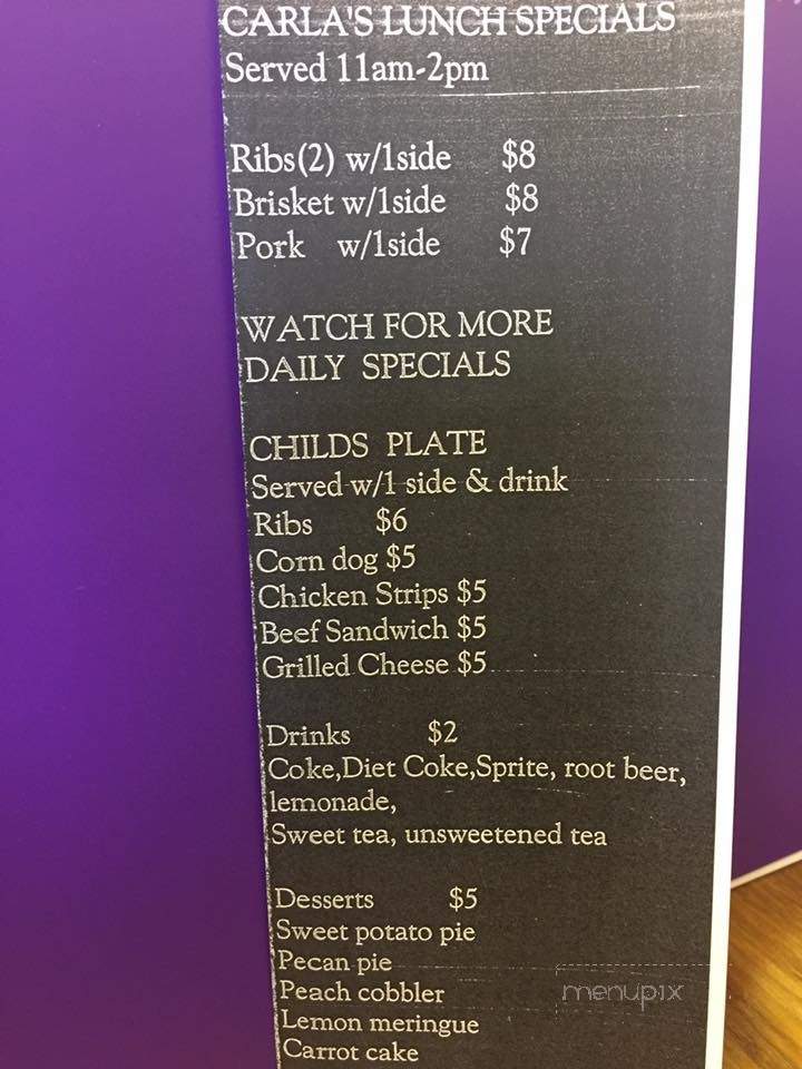 Harvey Q's - Henryetta, OK menu_pic