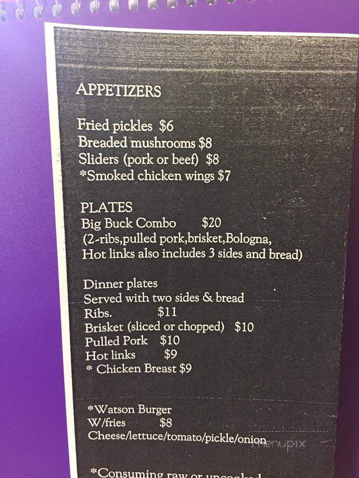 Harvey Q's - Henryetta, OK menu_pic