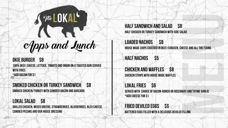 The Lokal - Okmulgee, OK menu_pic