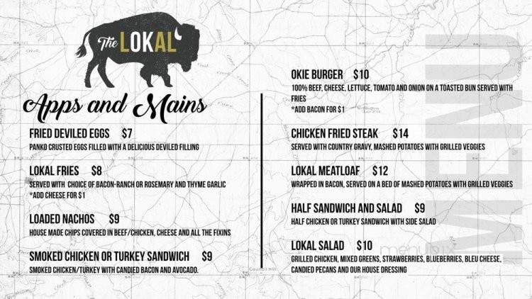 The Lokal - Okmulgee, OK menu_pic