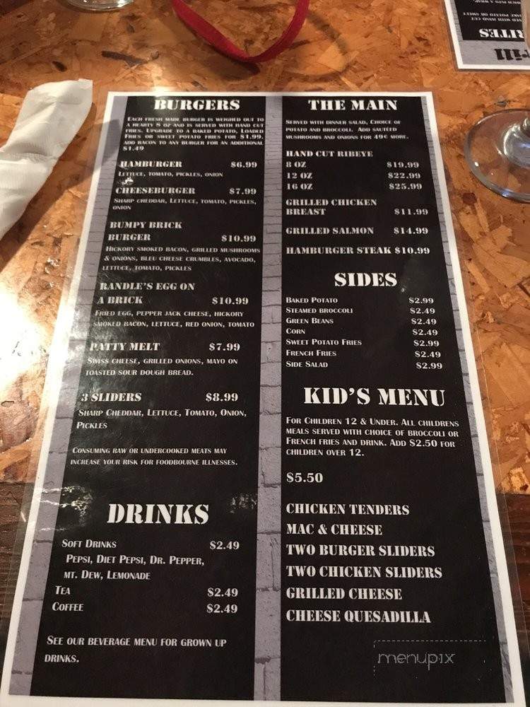 Bumpy Brick Grill - Seminole, OK menu_pic