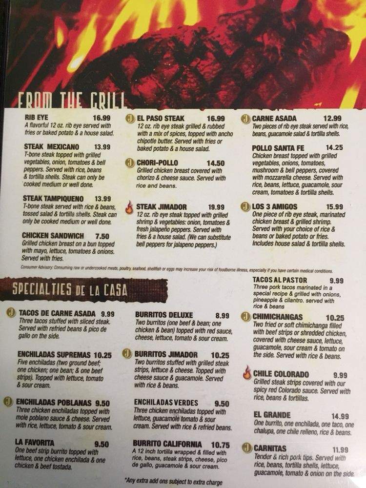 El Jimador - Tecumseh, OK menu_pic
