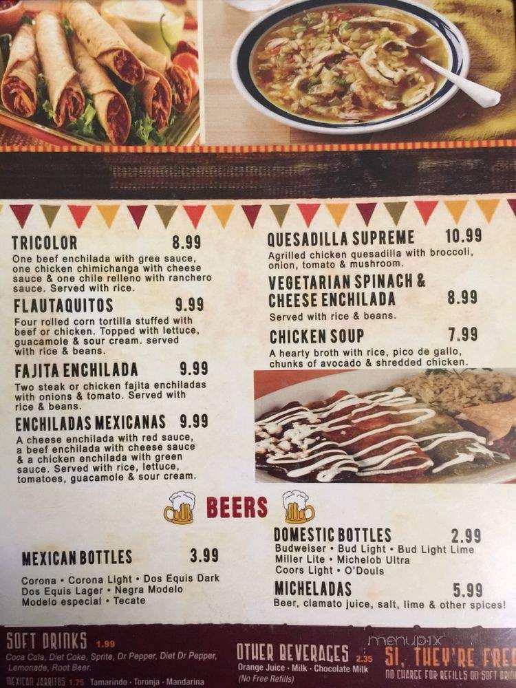 El Jimador - Tecumseh, OK menu_pic