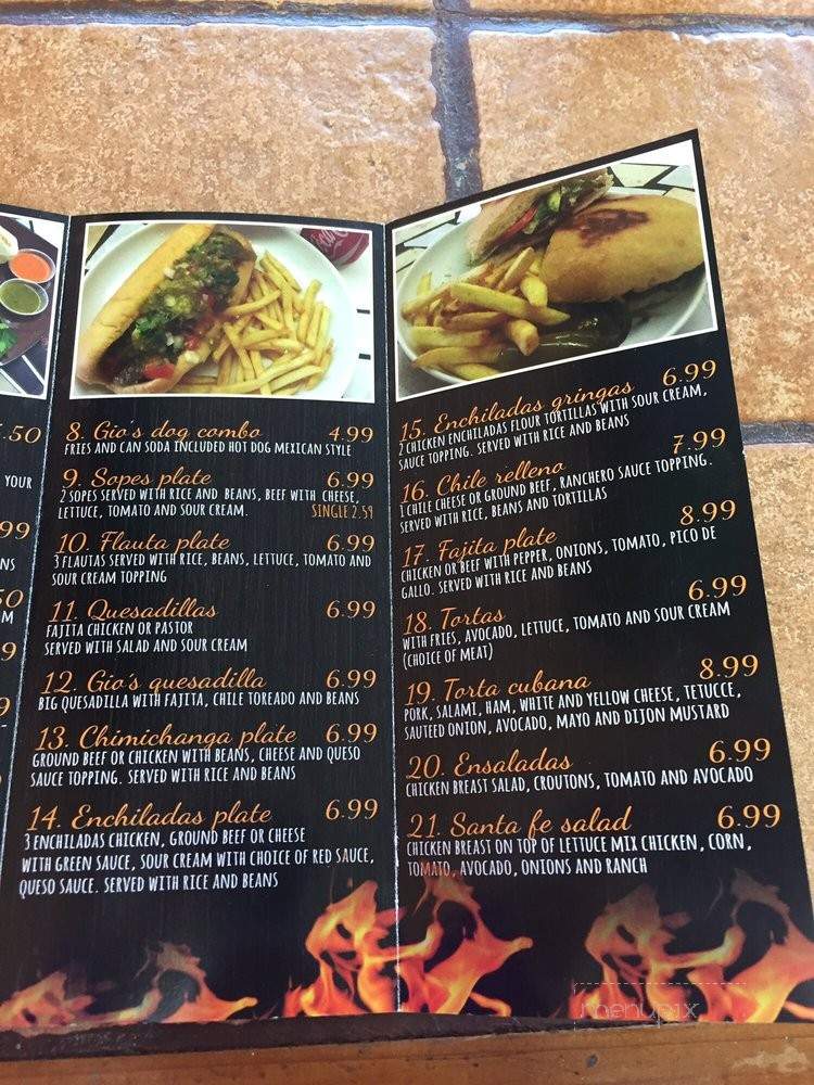 Gio's Taqueria 2 - Carrollton, TX menu_pic
