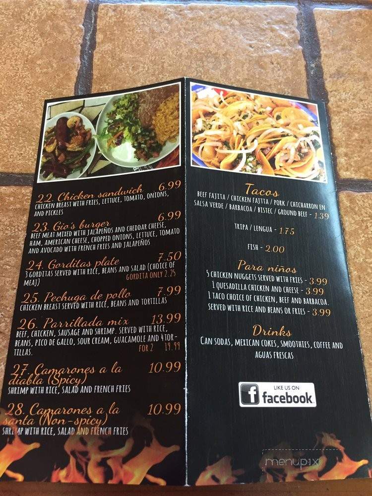 Gio's Taqueria 2 - Carrollton, TX menu_pic