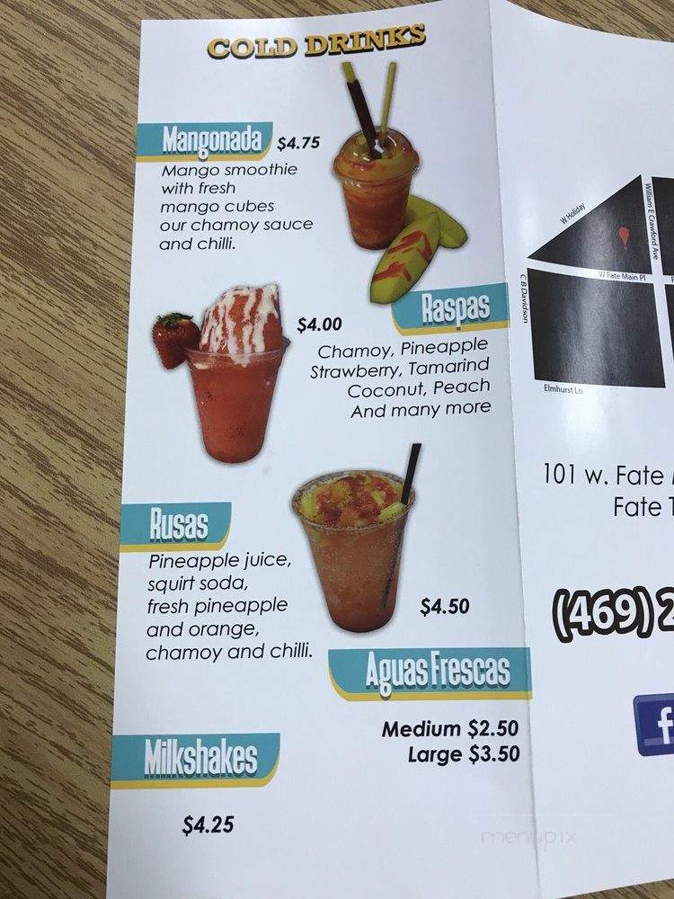 Cafe Chamoy Mexican Snacks and Refreshments - Rockwall, TX menu_pic