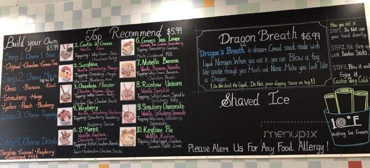 10°F hut - Garland, TX menu_pic