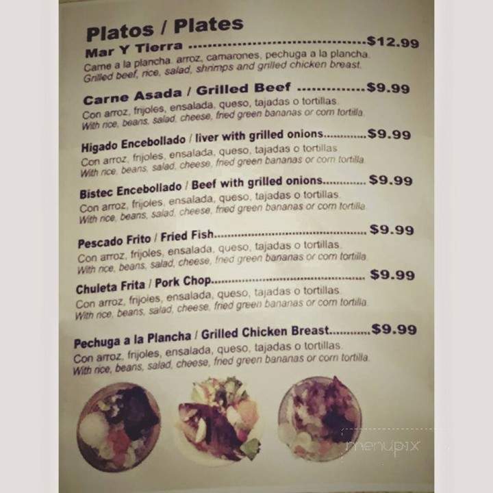 Antojitos Hondurenos - Garland, TX menu_pic