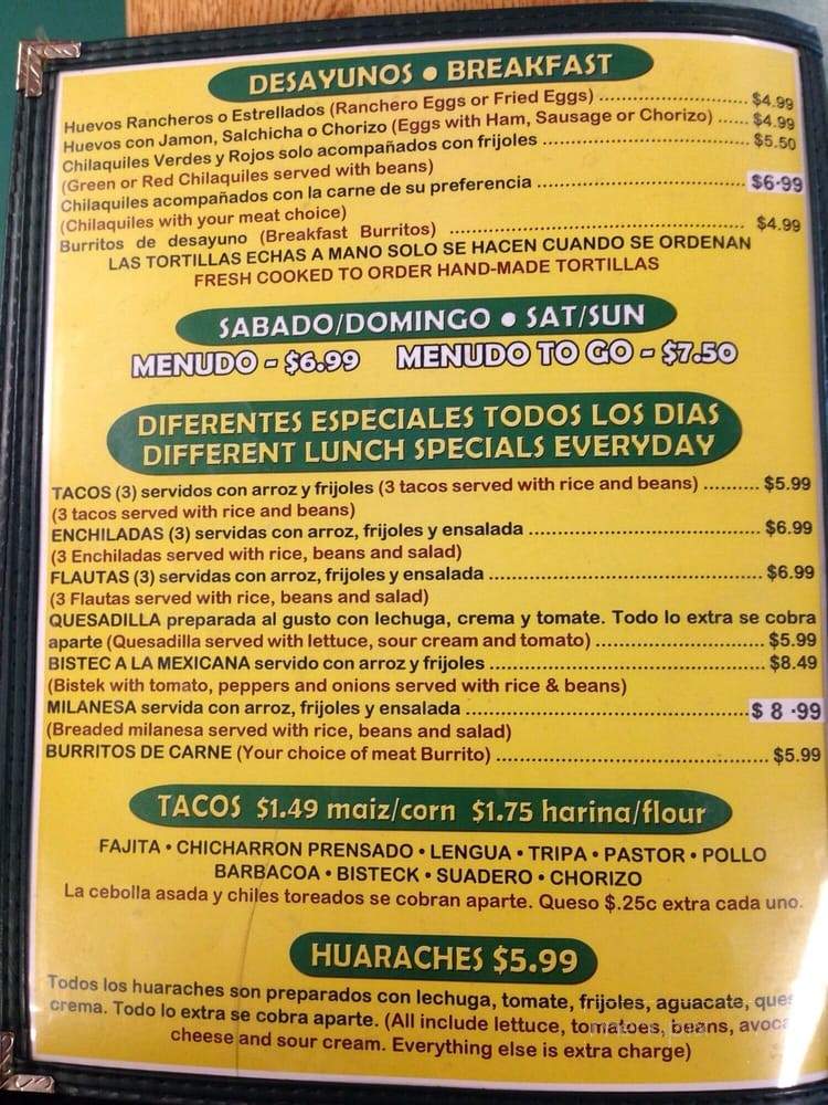 El Atoron Taqueria & Restaurant - Grand Prairie, TX menu_pic