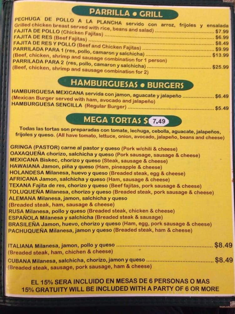 El Atoron Taqueria & Restaurant - Grand Prairie, TX menu_pic
