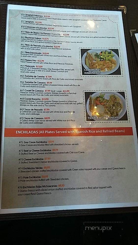 Habaneros - Grand Prairie, TX menu_pic